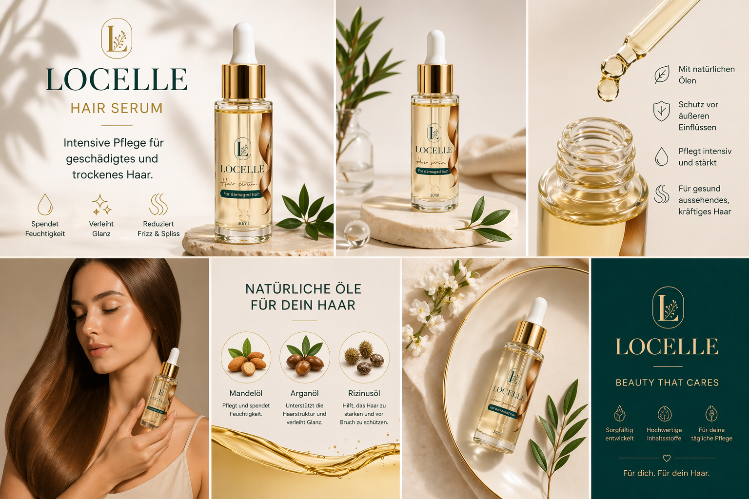 Locelle Hair Serum – Intensive Pflege für geschädigtes & trockenes Haar